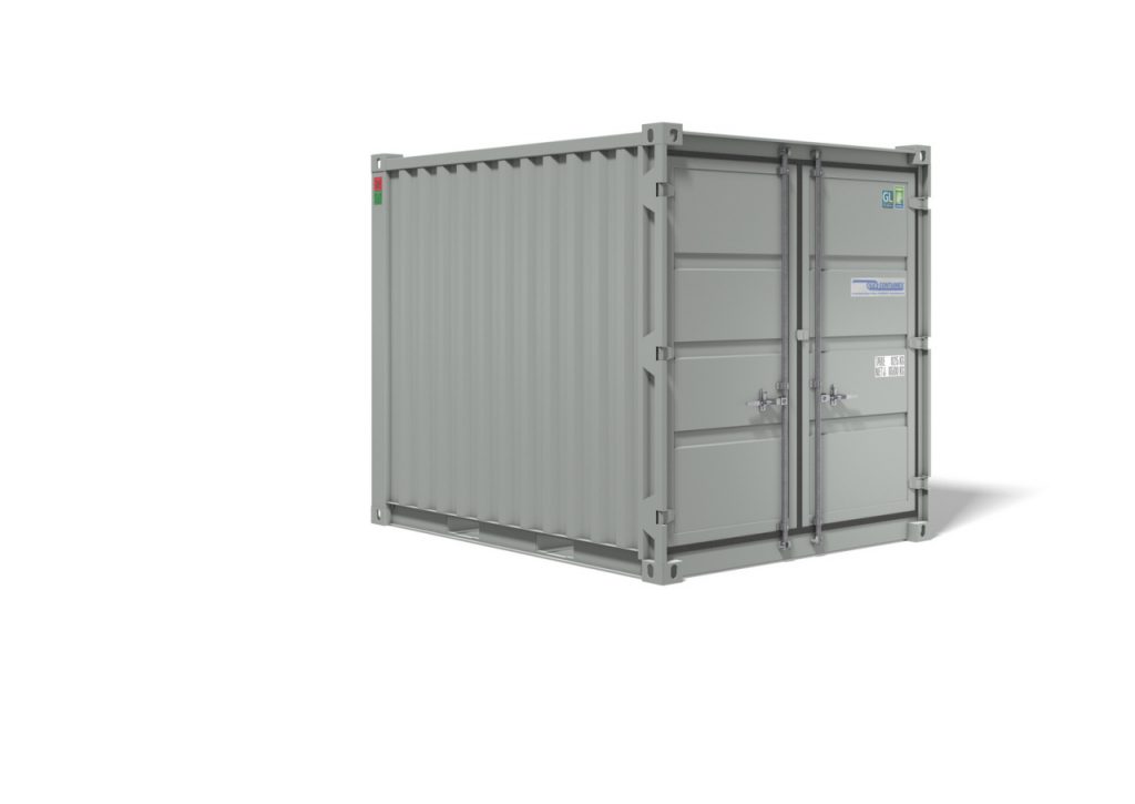 Lagercontainer 10 fods fra Containex, RAL 7035